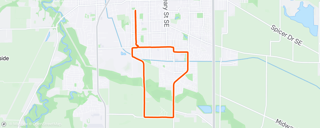 Map of the activity, Morning Run