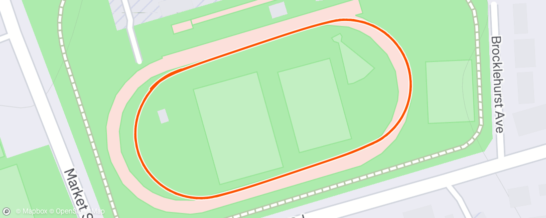 Map of the activity, 12 x 400m (60s)