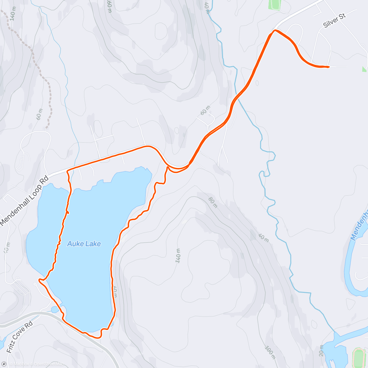 Map of the activity, Morning SwimRun