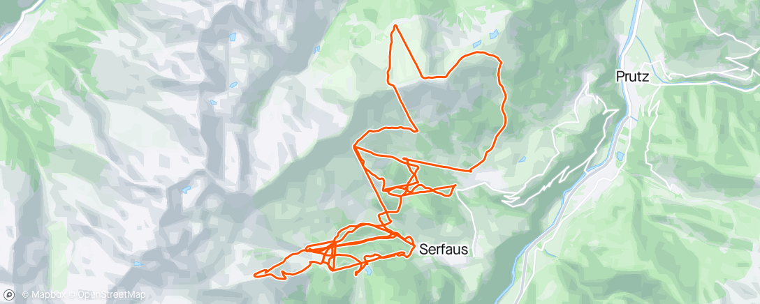Map of the activity, Namiddagsessie alpineskiën
