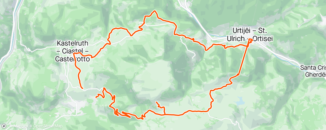 Map of the activity, Lunch Ride