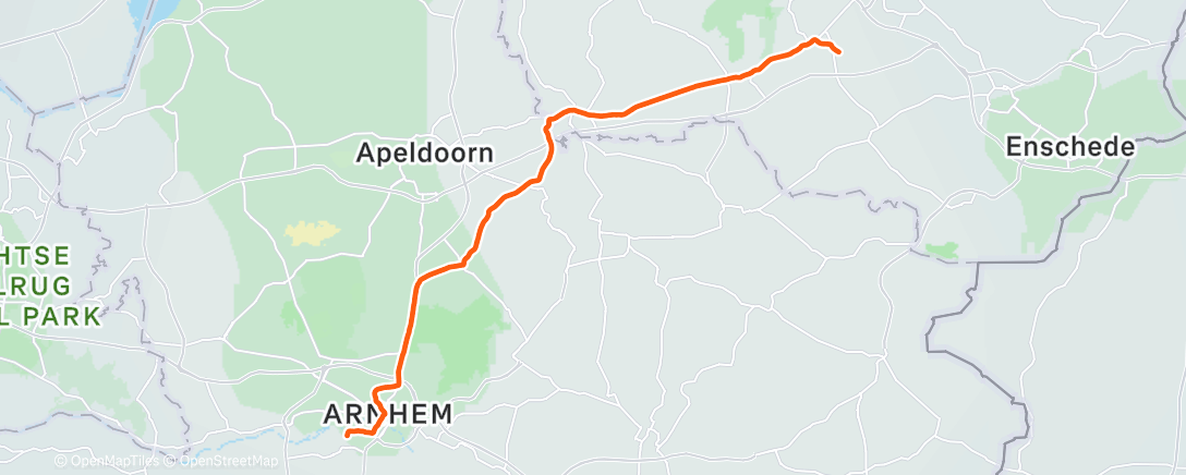 Map of the activity, Fietsen