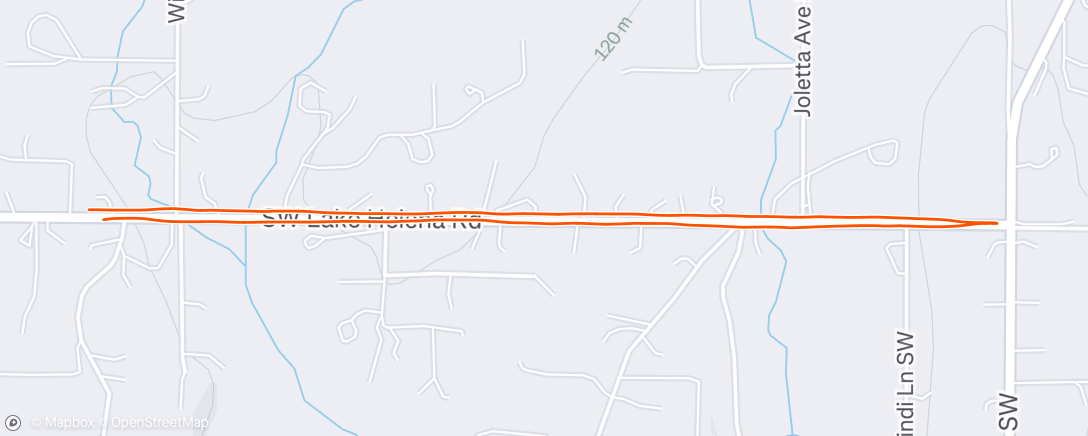 Map of the activity, Afternoon Run