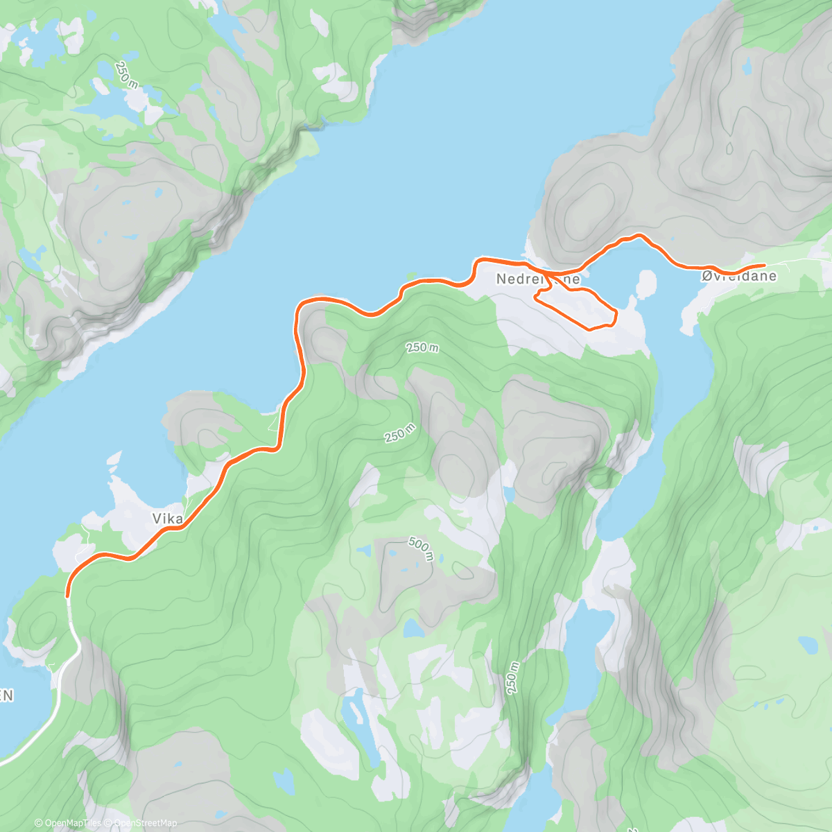 Map of the activity, Morning Run