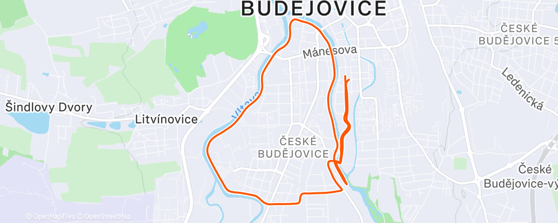 Map of the activity, TT25 ČB