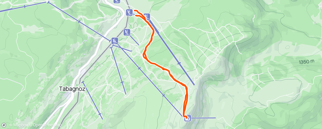 アクティビティ「Balade à la montagne du coin」の地図