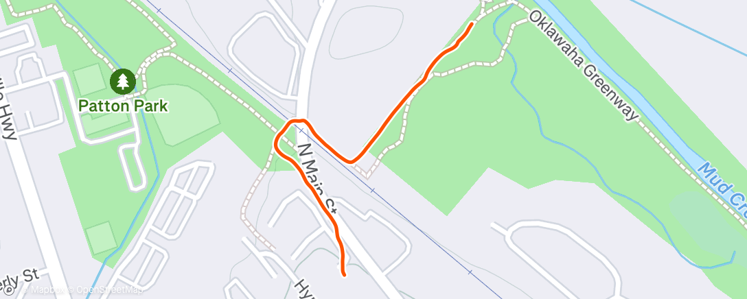 Map of the activity, Evening Walk