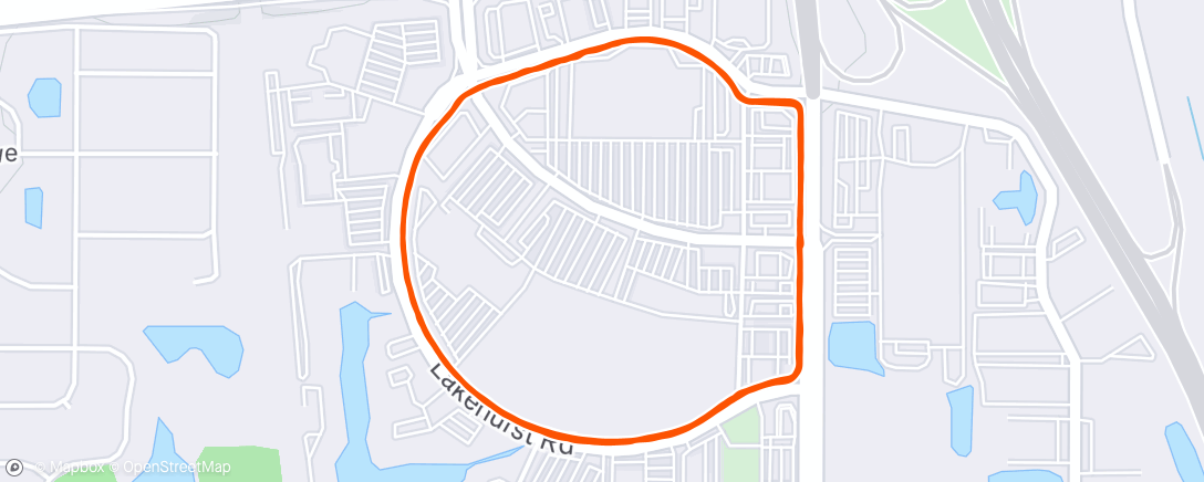 Map of the activity, Evening run
