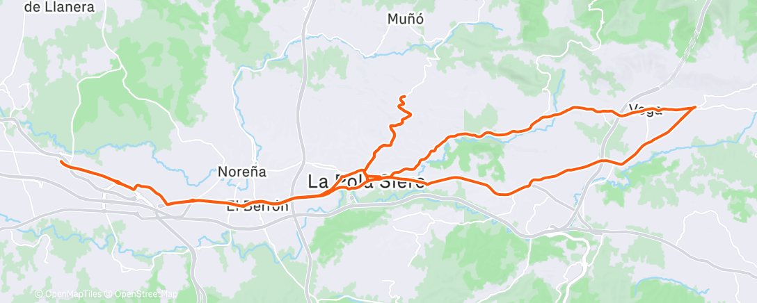 Mappa dell'attività Bicicleta a la hora del almuerzo