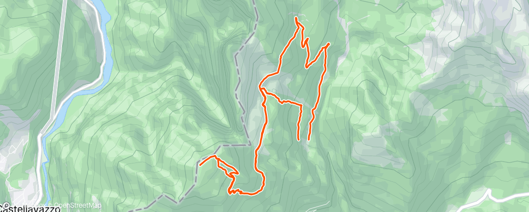 Map of the activity, Morning Hike