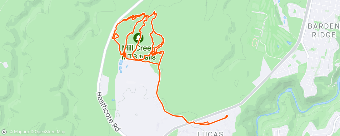 Mappa dell'attività Mill Creek Bike Park