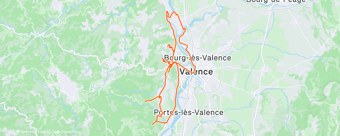 Map of the activity, Sortie vélo le matin