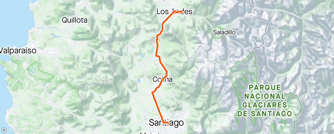 Map of the activity, South American Epic Day 88