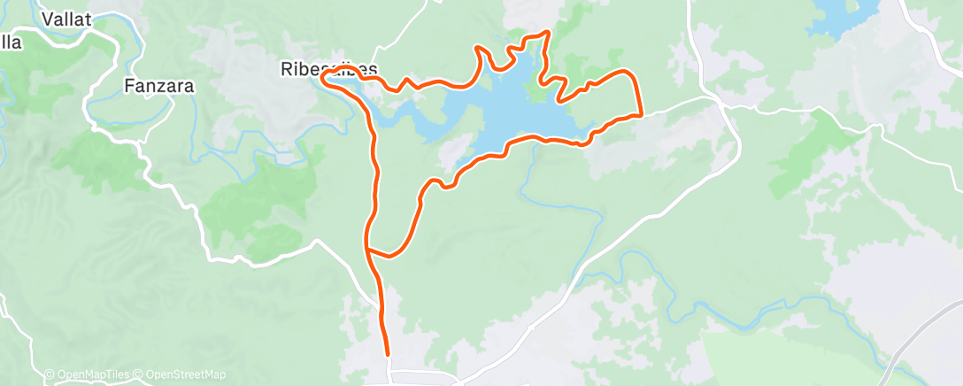Map of the activity, Afternoon Ride