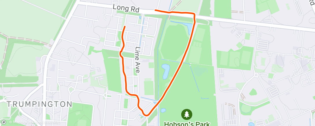 Map of the activity, Morning Run