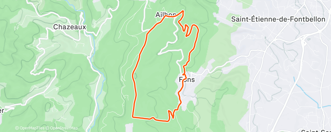 Map of the activity, Crête de Montagard