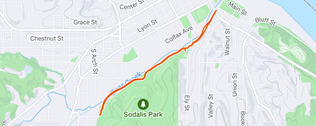 Map of the activity, Morning Walk