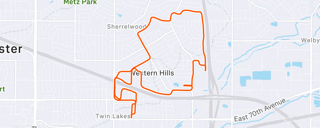 Map of the activity, Morning Run