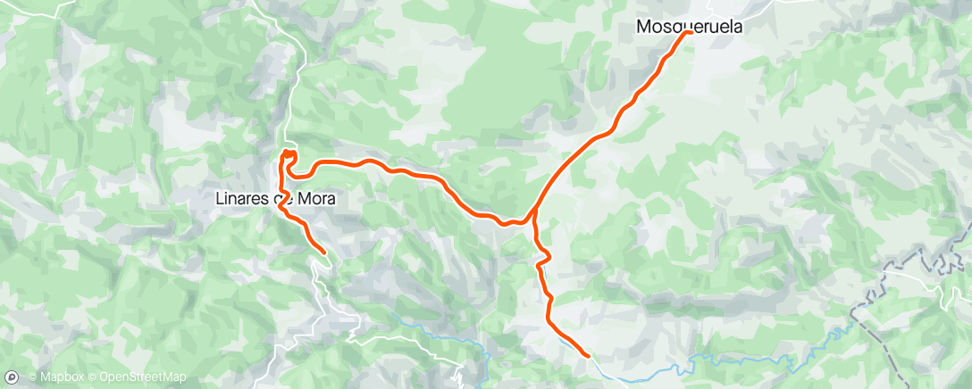 Map of the activity, Por las alturas de Mosqueruela 1500m