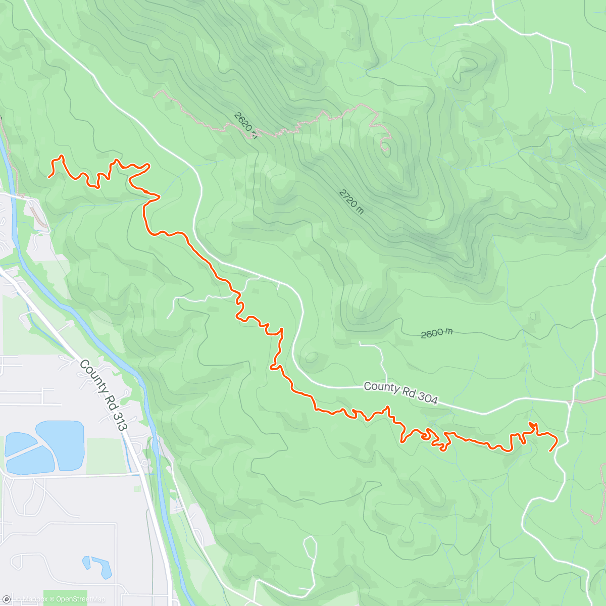 Map of the activity, Buena vista riding at 9k