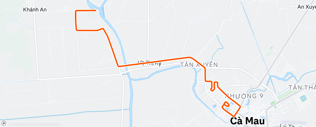 Map of the activity, Morning Run
