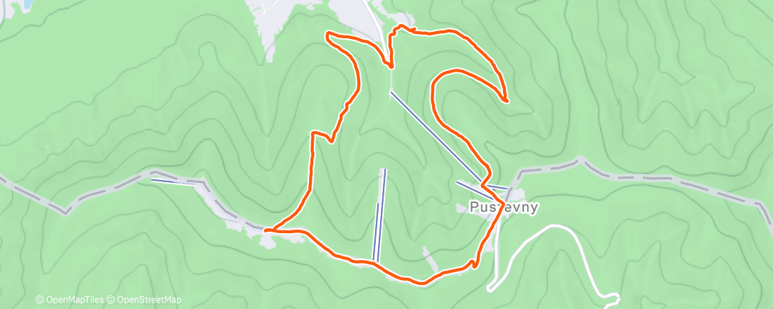 Map of the activity, Pustevny