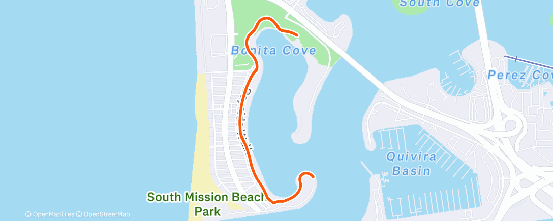 Map of the activity, Afternoon Run