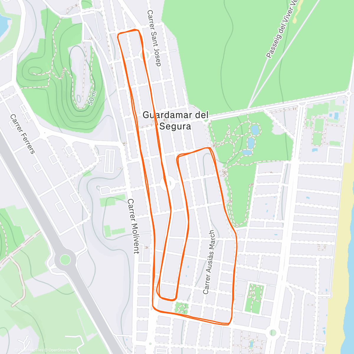 Map of the activity, CROSS URBANO GUARDAMAR 2025