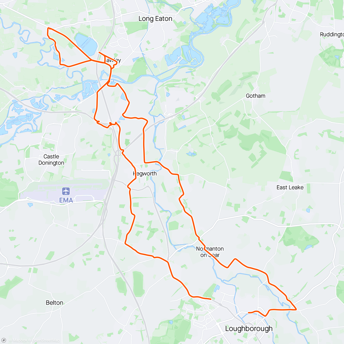 Map of the activity, Wild Flower Cafe Ride