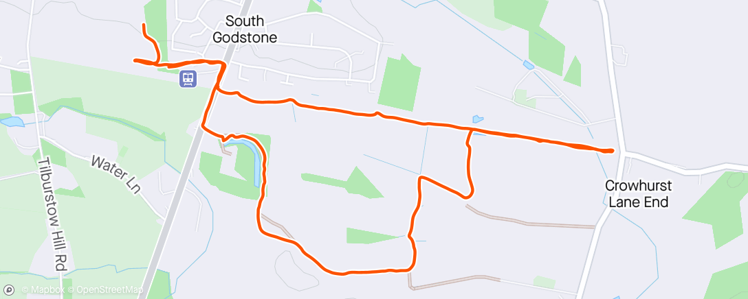 Map of the activity, 5km moderate pace