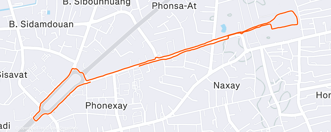 Map of the activity, Vientiane