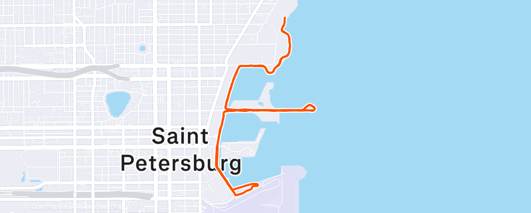 Map of the activity, Evening Run