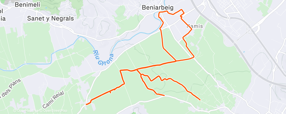 Map of the activity, 1h40'//CC ZSTPRFTKK2🏃‍♂️🥵