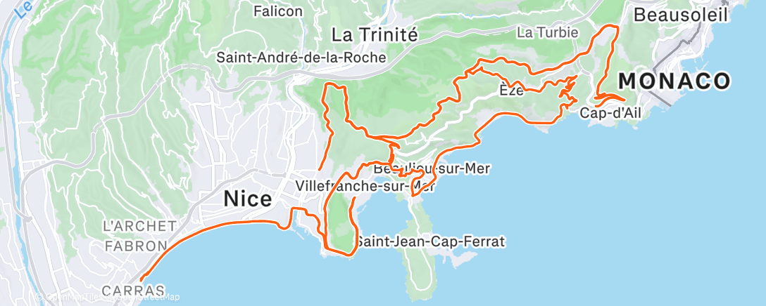 Mapa de la actividad (Morning Ride)