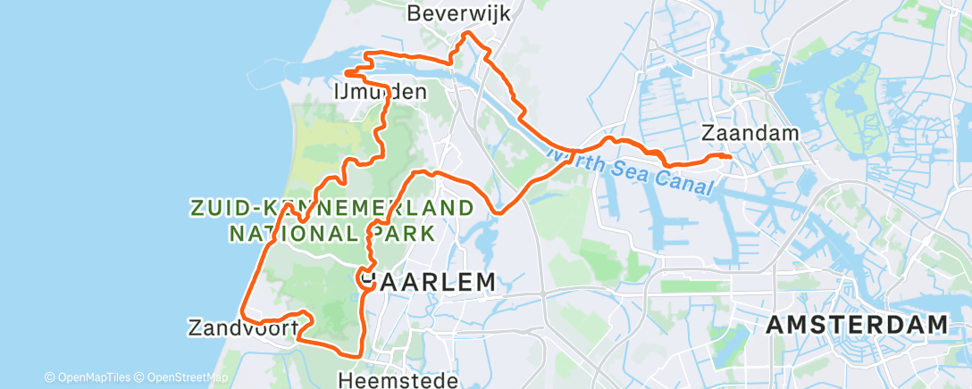 Map of the activity, Morning Ride
