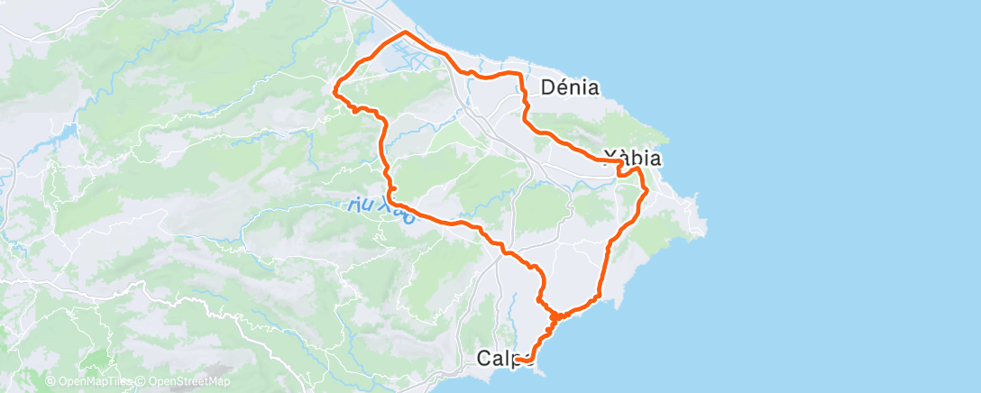 Map of the activity, Lunch Ride