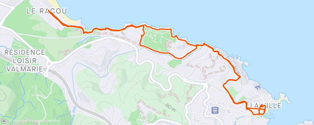 Map of the activity, Sentier du littoral et baignade 👍