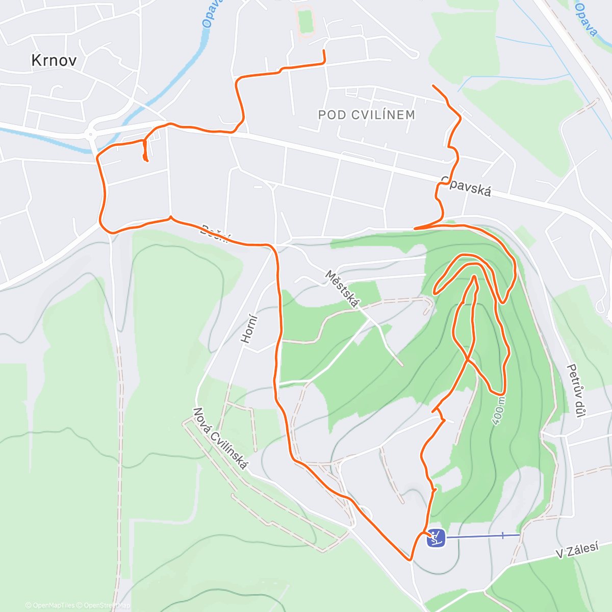 Map of the activity, Afternoon Walk