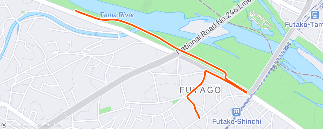 Map of the activity, 朝のランニング