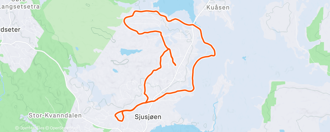 Map of the activity, Lunch Nordic Ski
