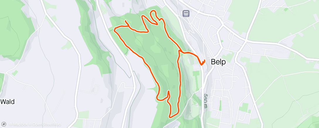 Map of the activity, Mittagslauf