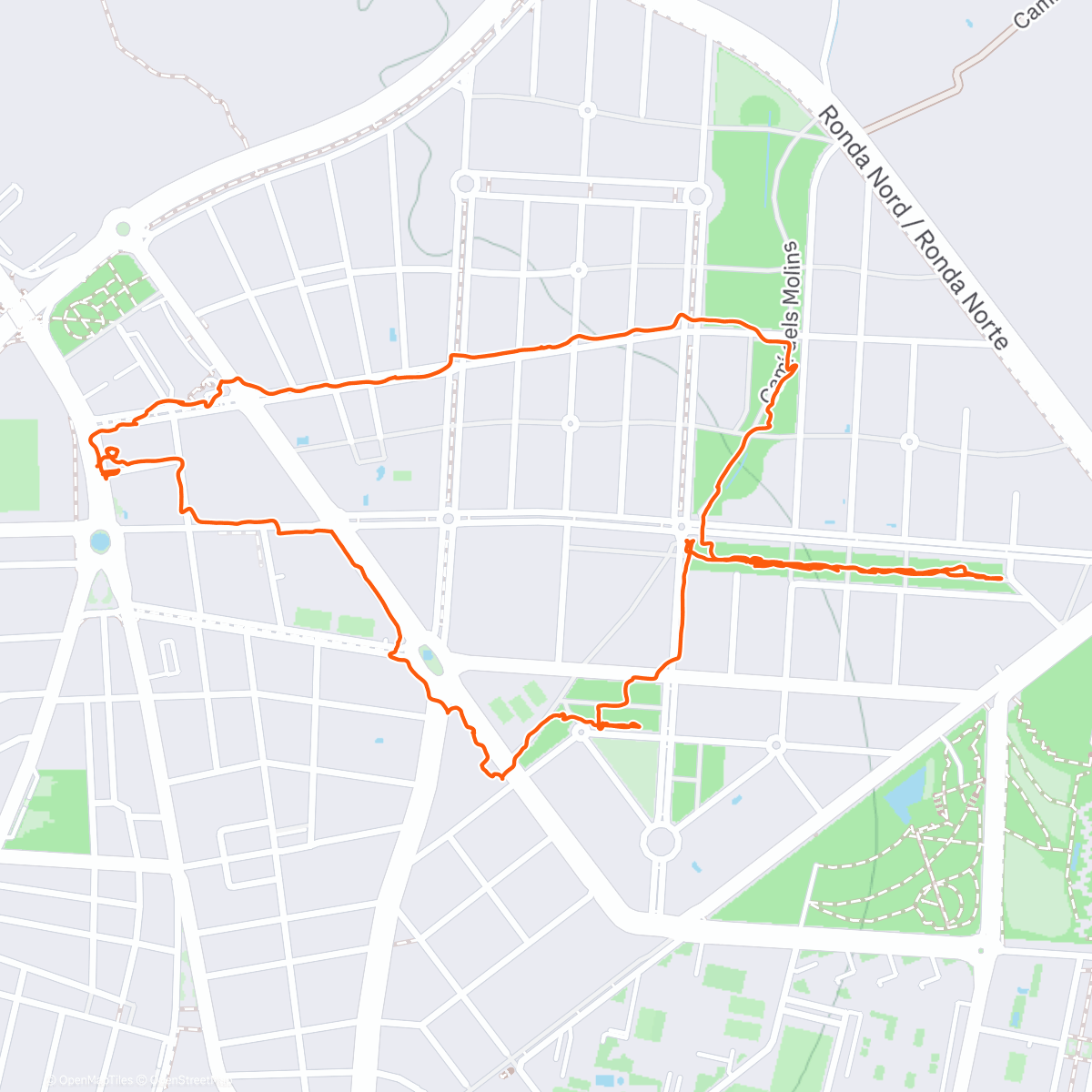 Карта физической активности (Caminata de tarde)