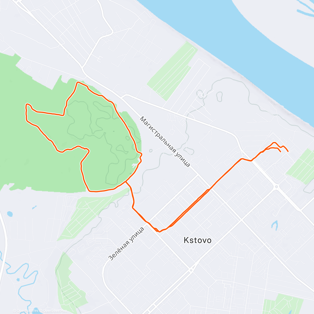 Map of the activity, Дневной забег