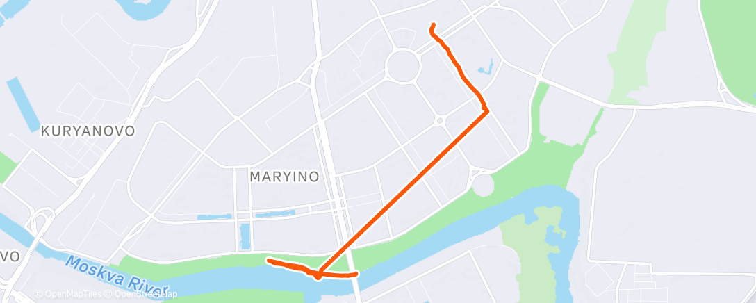 Map of the activity, Morning Run