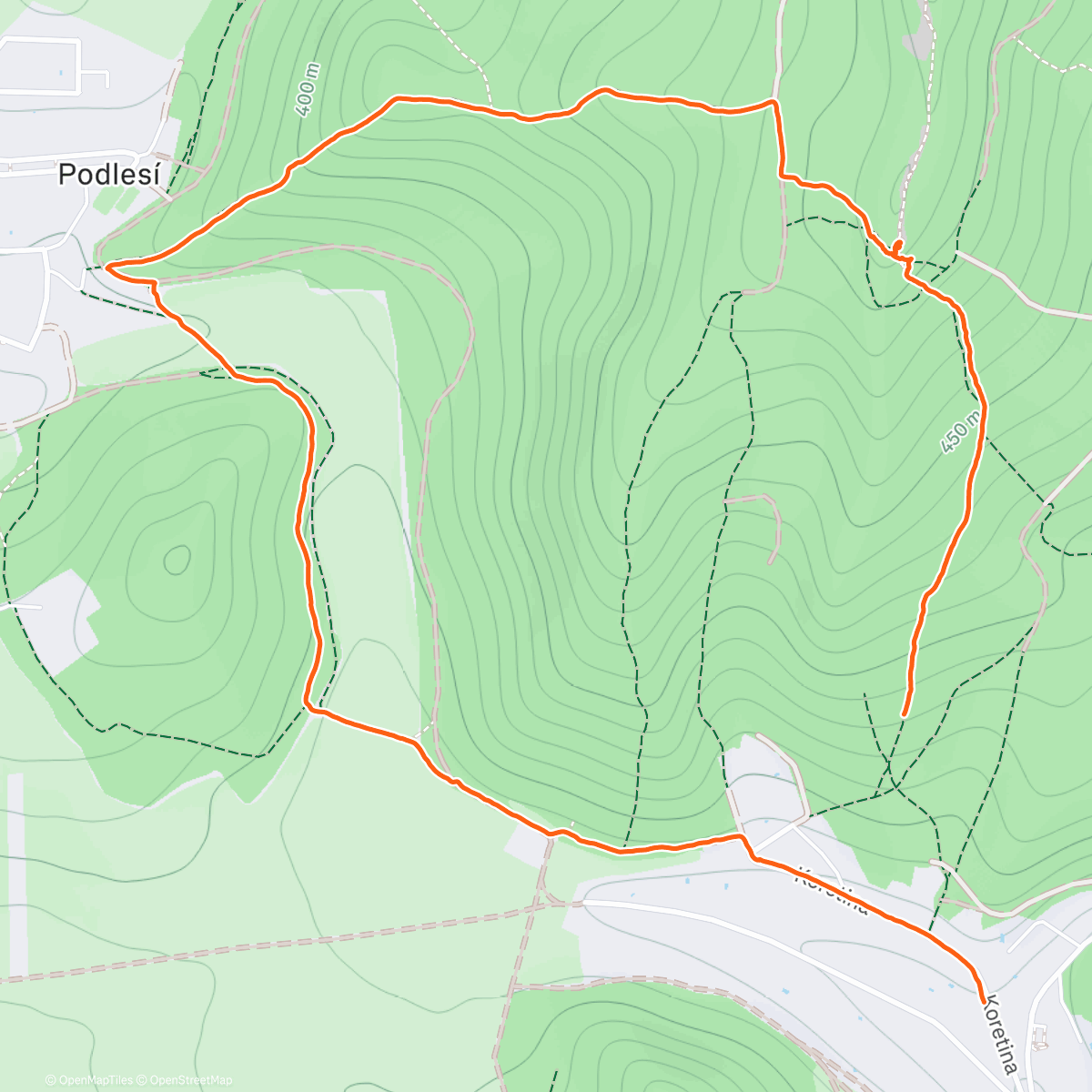 Карта физической активности (Babí lom)