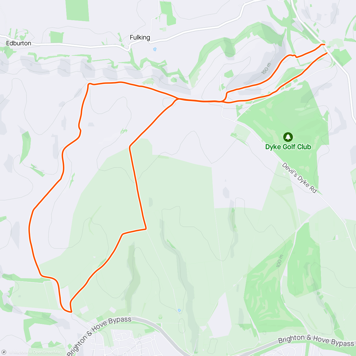 Map of the activity, RR Friday Trails