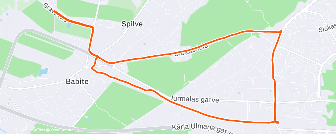 Map of the activity, Morning Run