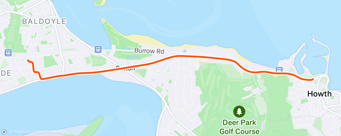 Map of the activity, Lunch Ride