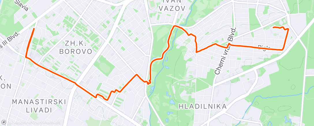 Map of the activity, Morning Ride