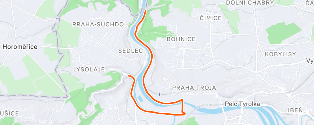 Map of the activity, Morning Run